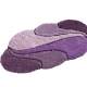 Badgarnituren - Badgarnitur mit rutschhemmender Rückseite, in Größe 100 (Vorleger halbrund, 50/80 cm) bis 112 (WC-Deckelbezug mit Kordel), in Farbe LILA