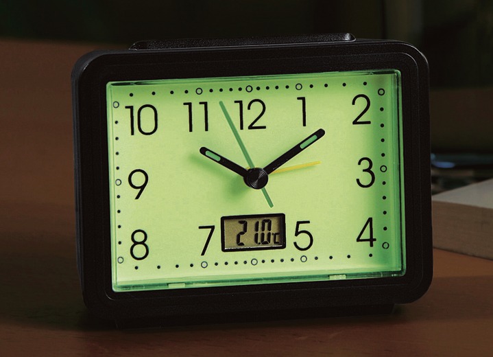 Wecker & Uhren - Leuchtender Wecker, in Farbe SCHWARZ Ansicht 3
