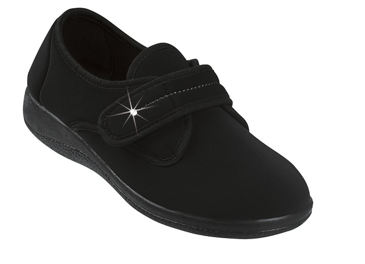 Komfortschuhe - Klettslipper Josephine in Weite H für den kräftigen Fuß, in Größe 036 bis 042, in Farbe BEIGE Ansicht 2