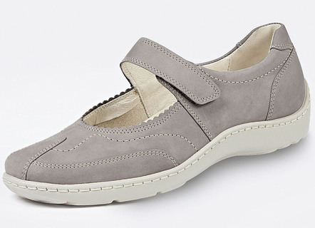 Waldläufer, bequeme Damen-Slipper, Weite H, mit herausnehmbarem Fußbett