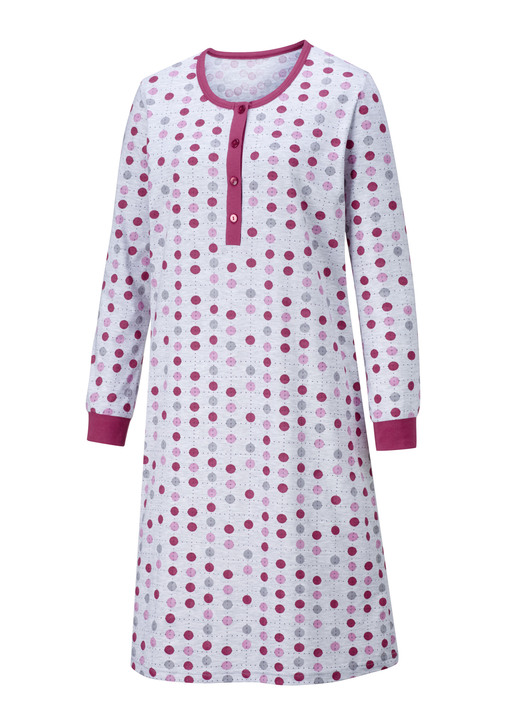 Nachthemden - Zweierpack Nachthemden, Langarm mit Knopfleiste und Bündchen Ansicht 6 Nachthemden - Zweierpack Nachthemden, Langarm mit Knopfleiste und Bündchen, in Größe 036 bis 058, in Farbe MARINE/TÜRKIS Ansicht 6