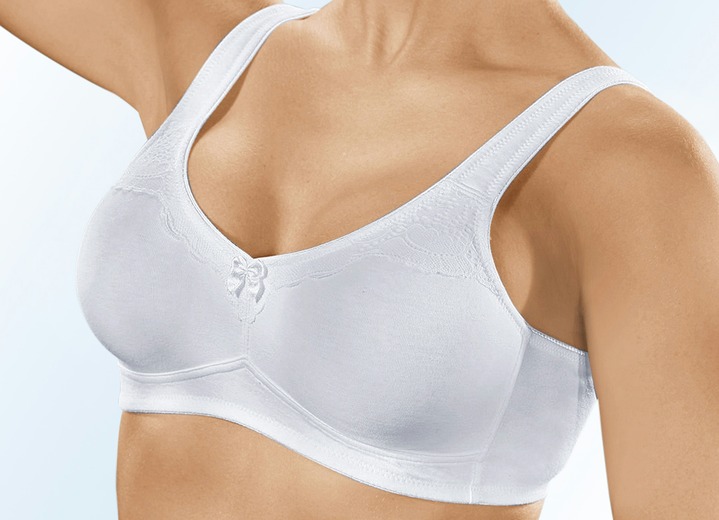 BHs - Naturana Zweierpack BH mit doppelt vorgeformten Cups Ansicht 2 BHs - Naturana Zweierpack BH mit doppelt vorgeformten Cups, in Größe 075 bis 105, in Cup C, in Farbe 2X WEISS Ansicht 2