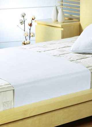 Bettwaren - Molton-Inkontinenz-Querauflage von Setex, in Größe 131 (90/150 cm) bis 132 (2x90/150 cm), in Farbe WEISS