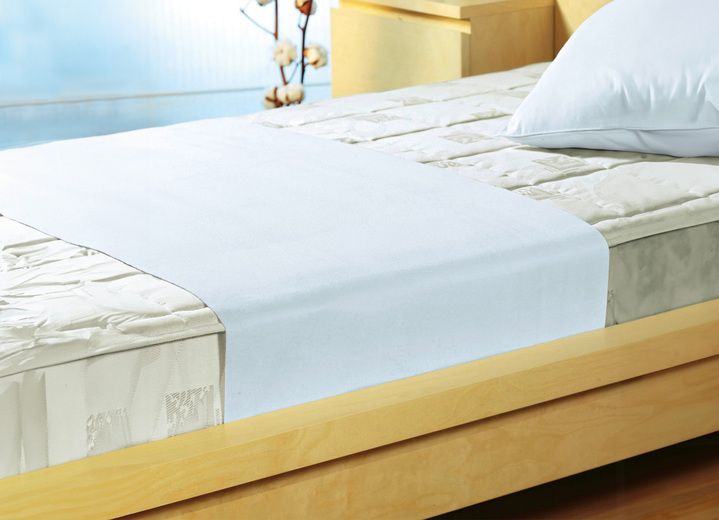 Bettwaren - Molton-Inkontinenz-Querauflage von Setex, in Größe 131 (90/150 cm) bis 132 (2x90/150 cm), in Farbe WEISS Ansicht 2