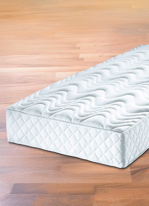 Matratzen & Bettrahmen - F.a.n.-7-Zonen-Matratze mit sehr guter Körperunterstützung, in Größe 130 (80/200 cm) bis 134 (140/200 cm), in Farbe WEISS, in Ausführung 7-Zonen-Bonnellfederkern-Matratze Ansicht 3