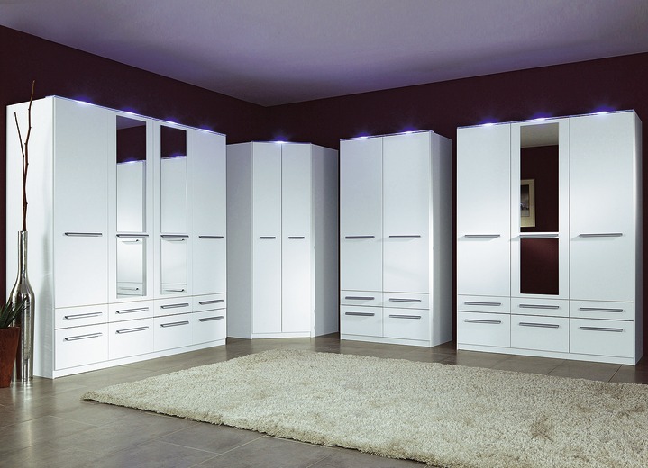 Schlafzimmerschränke - Drehtürenschränke verschiedene Ausführungen, in Farbe WEISS, in Ausführung Drehtürenschrank, 1-türig Ansicht 1
