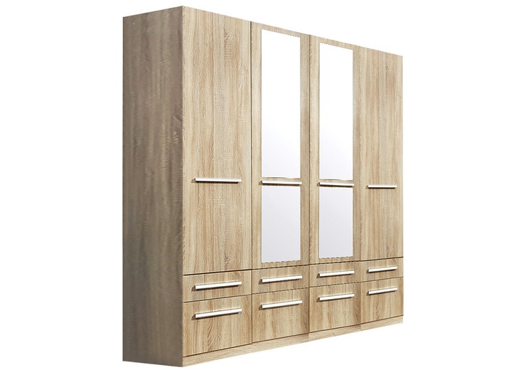 Schlafzimmerschränke - Drehtürenschränke mit kunststoffbeschichteter Oberfläche Ansicht 10 Schlafzimmerschränke - Drehtürenschränke mit kunststoffbeschichteter Oberfläche, in Farbe KERNBUCHE, in Ausführung Drehtürenschrank, 1-türig Ansicht 10