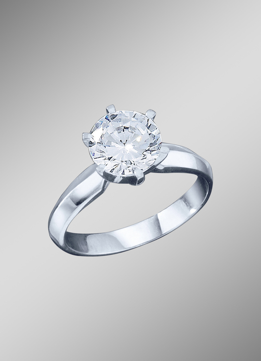mit Diamanten - Exklusiver Solitärring, in Größe 160 bis 220, in Farbe