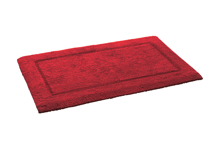 Badgarnituren - Bad-Wendegarnitur aus 100% Baumwolle, in Größe 100 (Vorleger halbrund, 50x 80 cm) bis 110 (Hänge WC Garnitur, 2-teilig), in Farbe GELB Ansicht 4