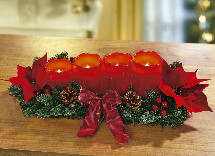 - Adventsgesteck, in Farbe CREME