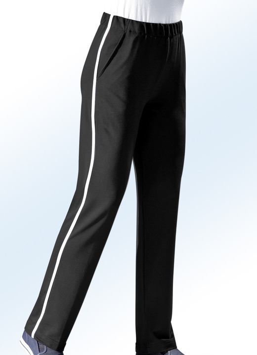 Freizeithosen - Freizeithose mit Dehnbund Ansicht 2 Freizeithosen - Freizeithose mit Dehnbund, in Größe 019 bis 052, in Farbe BORDEAUX Ansicht 2