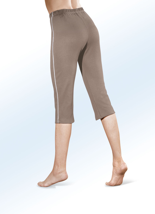 Freizeithosen - Caprihose mit Dehnbund rundum, in Größe 036 bis 058, in Farbe PETROL Ansicht 6