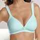 Soft-BH - Naturana BH mit weich gepolsterten Cups – Farbe AQUA – Ansicht 1 Soft-BH - Naturana BH mit weich gepolsterten Cups, in Größe 075 bis 100, in Cup A, in Farbe PUDER – Farbe AQUA – Ansicht 1
