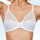 - Chantelle Bügel-BH mit Stickereispitze im  Vorderteil, in Größe 075 bis 095, in Cup F, in Farbe WEISS