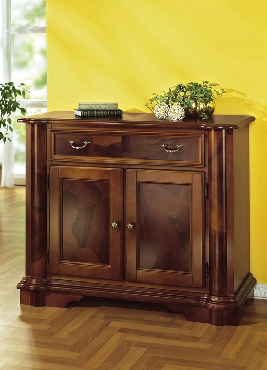 Sideboards & Kommoden - Kommodenserie mit echtem Wurzelholzfurnier, in Farbe NUSSBAUM, in Ausführung Kommode, 1-türig Ansicht 2