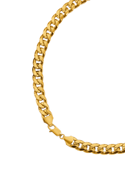 Halsketten & Armbänder - Hochwertige Panzerketten-Garnitur aus Gold, in Farbe , in Ausführung Armband, 19 cm Ansicht 2