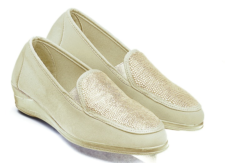 Komfortschuhe - Mokassin in eleganter Krokooptik, in Größe 036 bis 042, in Farbe MARINE Ansicht 3