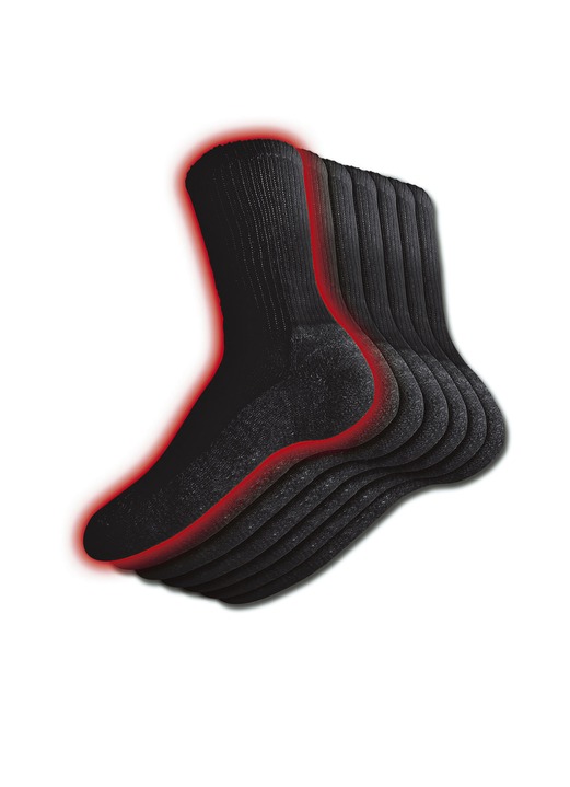 Aktiv- und Sportmode - Thermosocken, 6er-Pack, in Größe 001 bis 002, in Farbe SCHWARZ