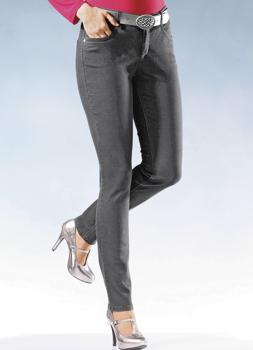 Jeans - Magic-Jeans in 11 Farben Ansicht 2 Jeans - Magic-Jeans in 11 Farben, in Größe 017 bis 050, in Farbe BORDEAUX Ansicht 2