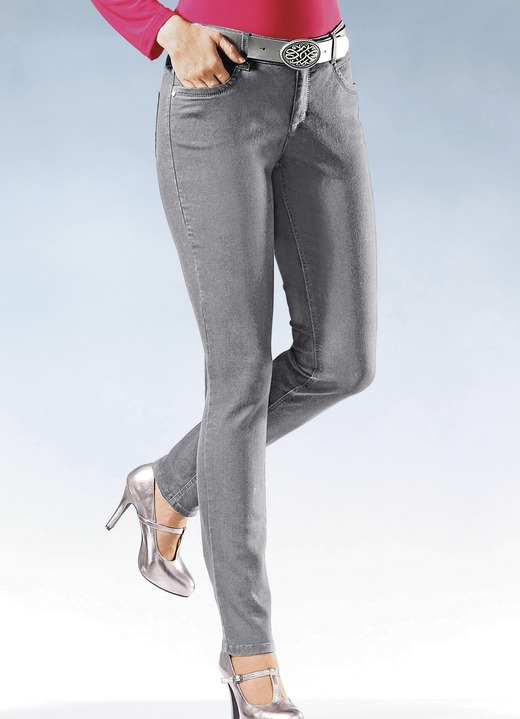 Jeans - Magic-Jeans in 11 Farben, in Größe 017 bis 050, in Farbe PETROL Ansicht 8