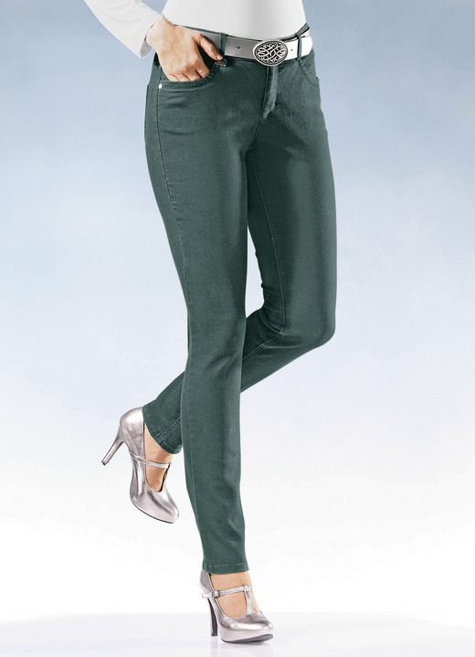 Jeans - Magic-Jeans in 11 Farben, in Größe 017 bis 050, in Farbe PETROL Ansicht 16