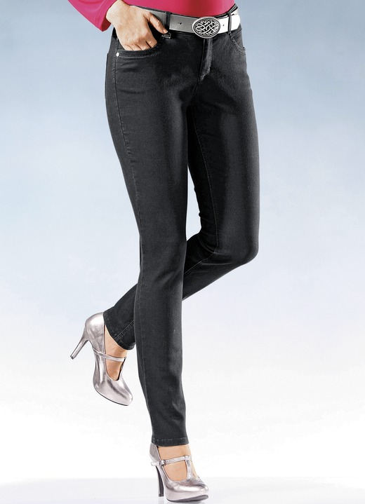 Jeans - Magic-Jeans in 11 Farben Ansicht 4 Jeans - Magic-Jeans in 11 Farben, in Größe 017 bis 050, in Farbe BORDEAUX Ansicht 4