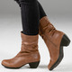 Stiefel & Stiefeletten - Andrea Conti, modische Damen-Stiefeletten, Winterschuhe, mit Reißverschluss, in Größe 036 bis 042, in Farbe SCHWARZ – Farbe COGNAC – Ansicht 2