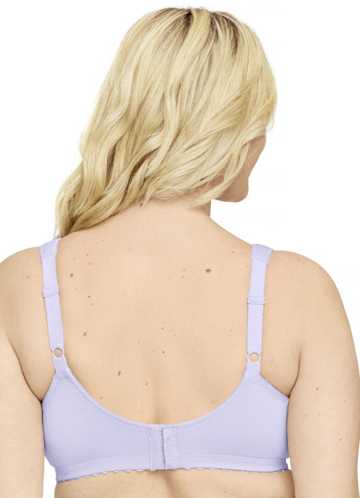 Damenmode -  Glamorise Stütz-BH mit Stickereispitze, in Größe 080 bis 130, in Cup B, in Farbe FLIEDER Ansicht 3
