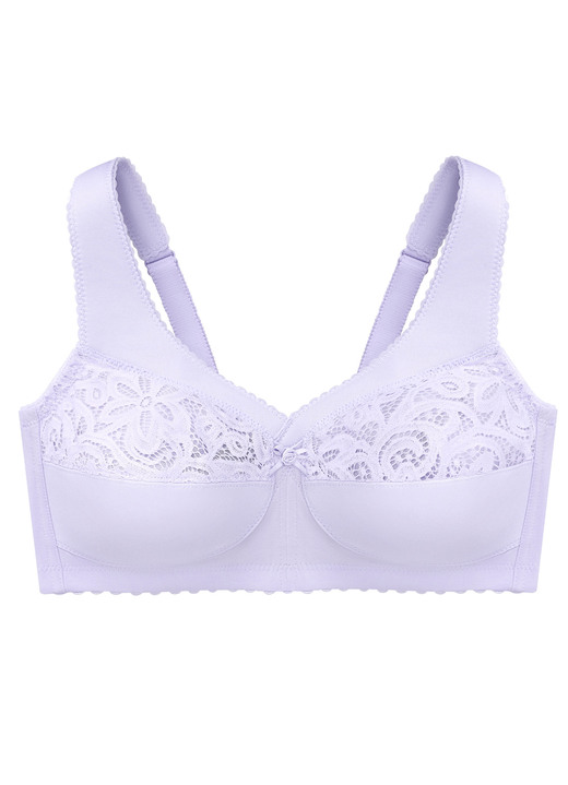 Damenmode -  Glamorise Stütz-BH mit Stickereispitze, in Größe 080 bis 130, in Cup B, in Farbe FLIEDER Ansicht 4