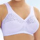 Damenmode -  Glamorise Stütz-BH mit Stickereispitze, in Größe 080 bis 130, in Cup B, in Farbe FLIEDER – Farbe FLIEDER – Ansicht 3