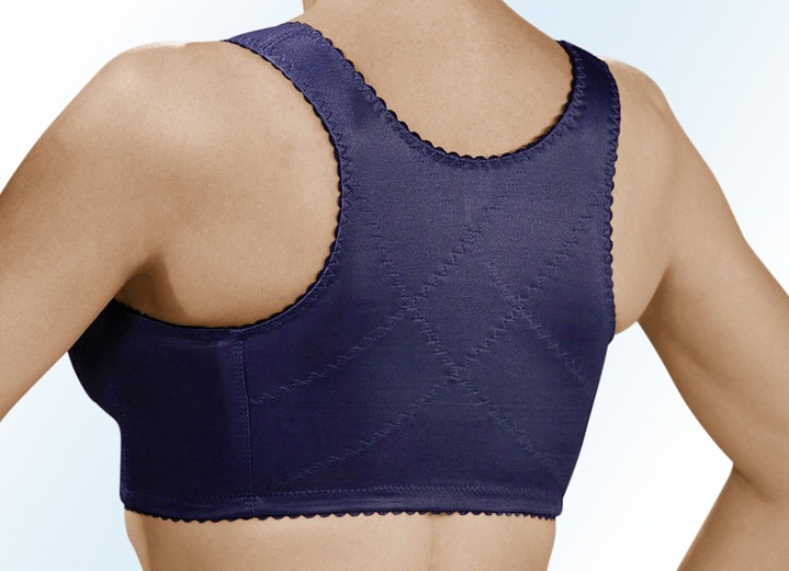 Soft-BH - BH mit praktischem Vorderverschluss Ansicht 2 Soft-BH - BH mit praktischem Vorderverschluss, in Größe 080 bis 125, in Cup B, in Farbe MARINE Ansicht 2