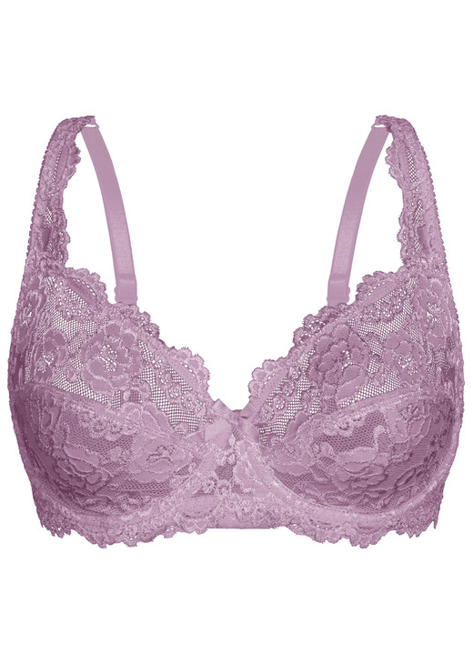 BHs - Sassa Zweierpack Bügel-BH aus Elastikspitze, in Größe 075 bis 100, in Cup B, in Farbe 1X GRAFIT, 1X WEISS Ansicht 12