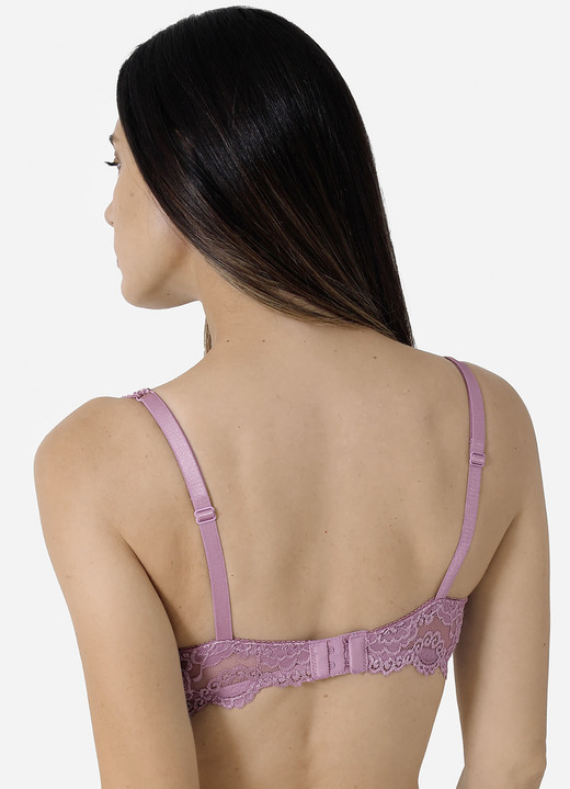 BHs - Sassa Zweierpack Bügel-BH aus Elastikspitze, in Größe 075 bis 100, in Cup C, in Farbe 1X BURGUND, 1X PUDER Ansicht 20