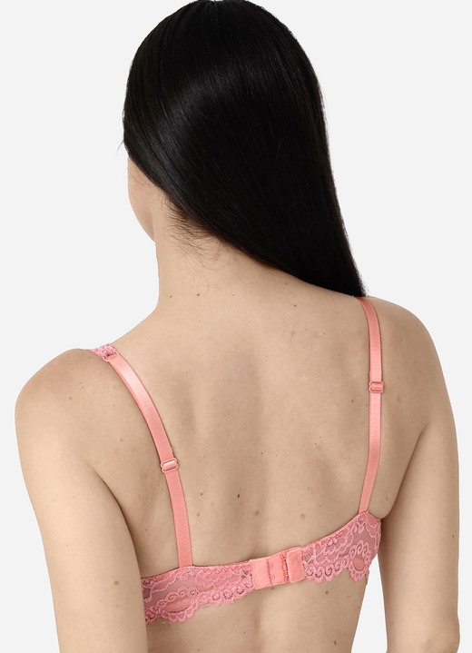 BHs - Sassa Zweierpack Bügel-BH aus Elastikspitze, in Größe 075 bis 100, in Cup C, in Farbe 1X ZARTAPRICOT, 1X SCHWARZ Ansicht 23