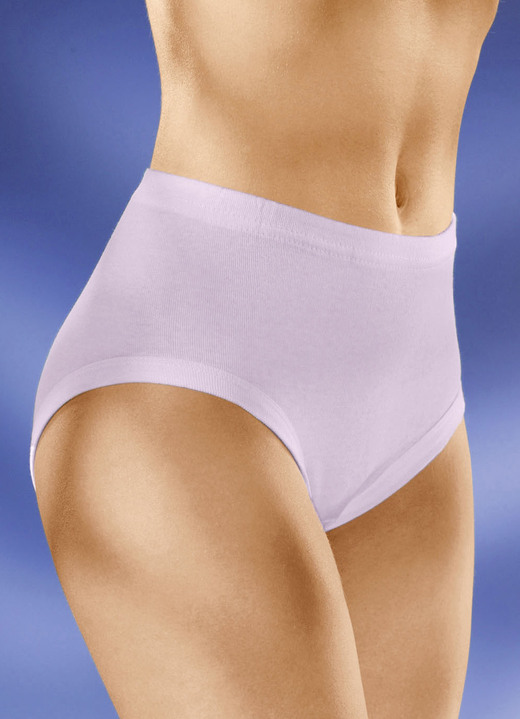 Slips - Fünferpack Slips mit Gummizug, in Größe 038 bis 066, in Farbe 3X BURGUND, 2X WEISS Ansicht 7