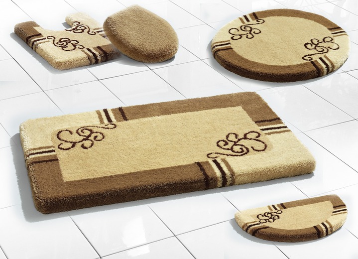 Badgarnituren - Badgarnitur von Kleine Wolke, in Größe 100 (Vorleger halbrund, 50/ 80 cm) bis 112 (Deckelbezug mit Kordel, 47/ 50 cm), in Farbe BLAU Ansicht 2