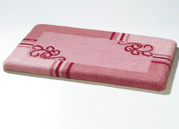 Heimtextilien - Badgarnitur von Kleine Wolke, in Größe 100 (Vorleger halbrund, 50/ 80 cm) bis 112 (Deckelbezug mit Kordel, 47/ 50 cm), in Farbe ROSA Ansicht 1