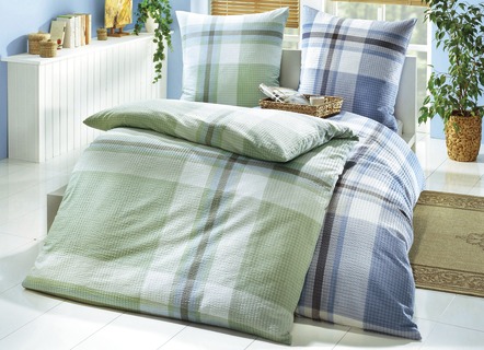 Bettwäschegarnituren - Bügelfreie Bettwäsche-Garnitur aus dem Hause Biberna, in Größe 112 (80/80 cm + 135/200 cm) bis 115 (80/80 cm + 155/220 cm), in Farbe BEIGE