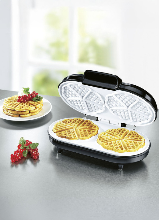 Backen - Keramik-Doppel-Waffeleisen, in Farbe SCHWARZ Ansicht 1