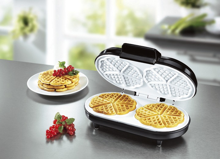 Backen - Keramik-Doppel-Waffeleisen Ansicht 2 Backen - Keramik-Doppel-Waffeleisen, in Farbe SCHWARZ Ansicht 2