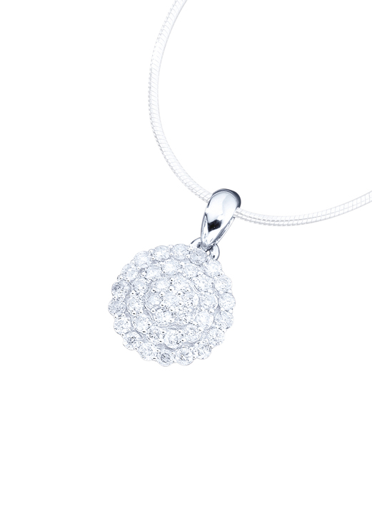 - Hochwertig ausgefasster Anhänger mit Brillanten, in Farbe  Ansicht 2