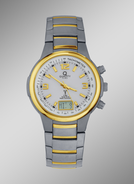 Quality Time - Quality Time-Funk-Solar-Herrenuhr, in Farbe