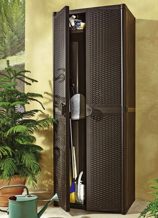 Gartenpflege - Geräteschrank aus Kunststoff, in Farbe ANTHRAZIT, in Ausführung Geräteschrank, groß, H172 cm Ansicht 1
