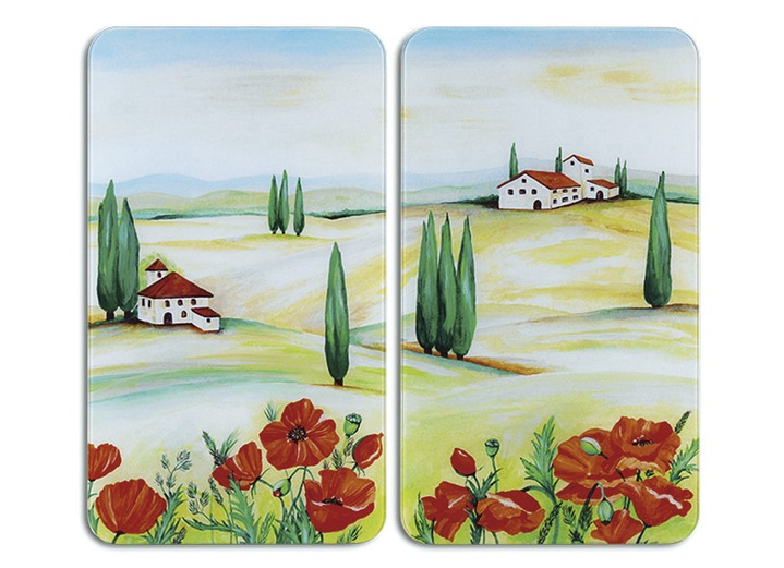 Haushaltshelfer - Herdabdeckplatten oder Wandblende, in Farbe TOSCANA, in Ausführung Herdabdeckplatten, 2er-Set