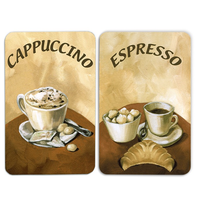 Haushaltshelfer - Herdabdeckplatten Cappuccino, 2er-Set, in Farbe CAPPUCCINO