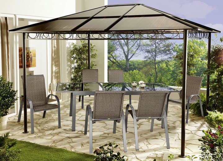Hardtop-Pavillon komplett mit Seitenteilen, in ...