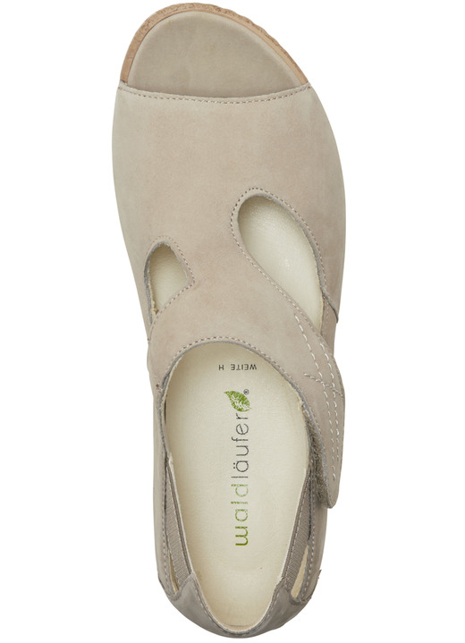 Komfortschuhe - Waldläufer Sandale aus edlem Rind-Nubukleder, in Größe 4 1/2 bis 9, in Farbe JEANS Ansicht 4