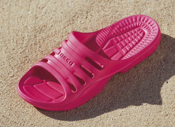 Bademode - Badeschuhe mit Massage-Fußbett, in Größe 036 bis 046, in Farbe FUCHSIA Ansicht 1