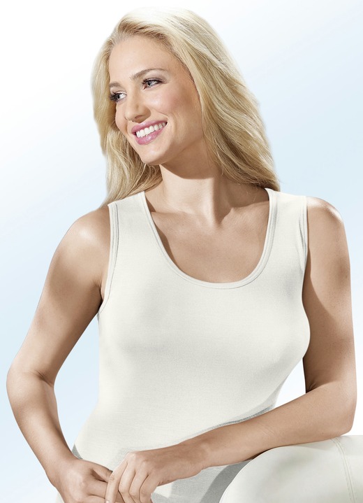 Unterhemden - Dreierpack Hemden mit hohem Rückteil, in Größe 036 bis 052, in Farbe 1X PETROL, 1X BORDEAUX, 1X SCHWARZ Ansicht 6