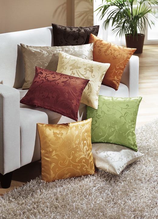 Wohnaccessoires - Kissenbezüge, 2er-Set, mit Reißverschluss, in Größe 105 (Kissenbezüge, 2er-Set, 40x40 cm) bis 110 (Kissenbezüge, 2er-Set, 50x50 cm), in Farbe PERLMUTT